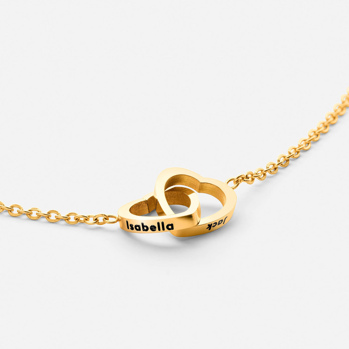 Collier Cœurs Entrelacés Personnalisé