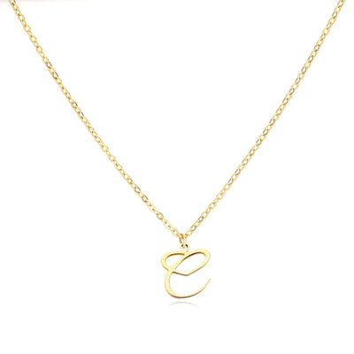 Collier Lettre En Cursive Cœur