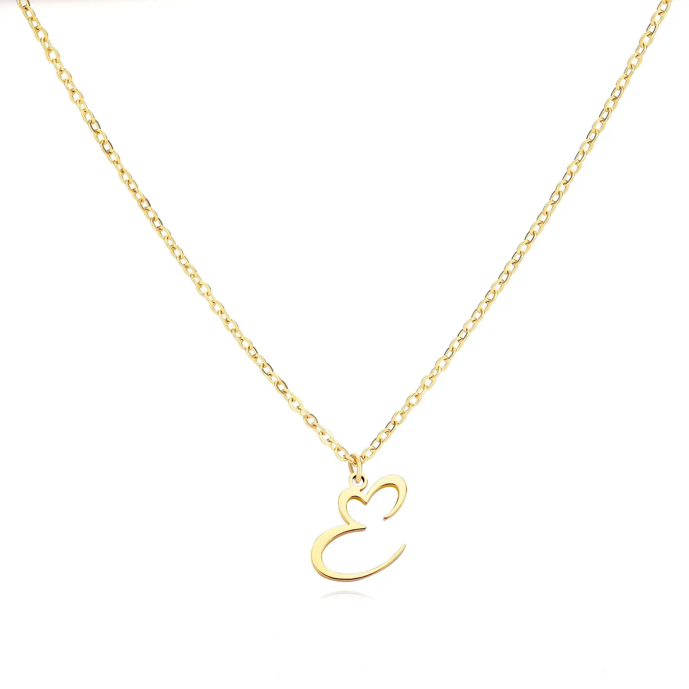 Collier Lettre En Cursive Cœur