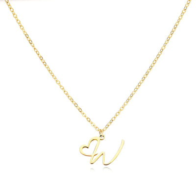 Cursive Heart Necklace