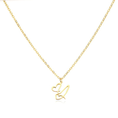 Collier Lettre En Cursive Cœur